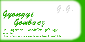 gyongyi gombocz business card